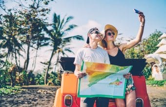 Couple taking a selfie