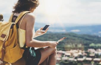 Woman looking at phone